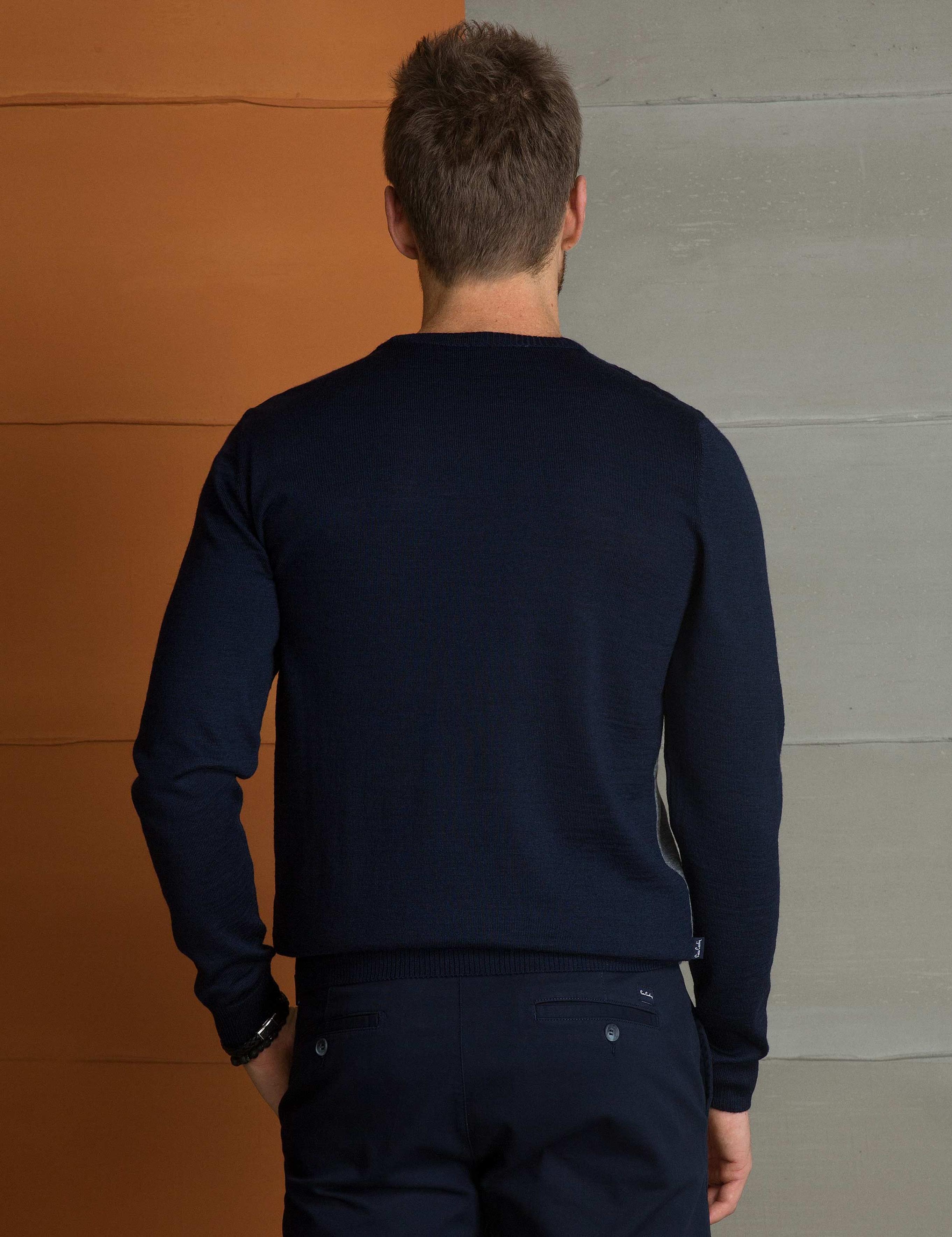 Lacivert Slim Fit Triko Kazak