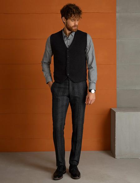 Gri Triko Yelek - 50196041024