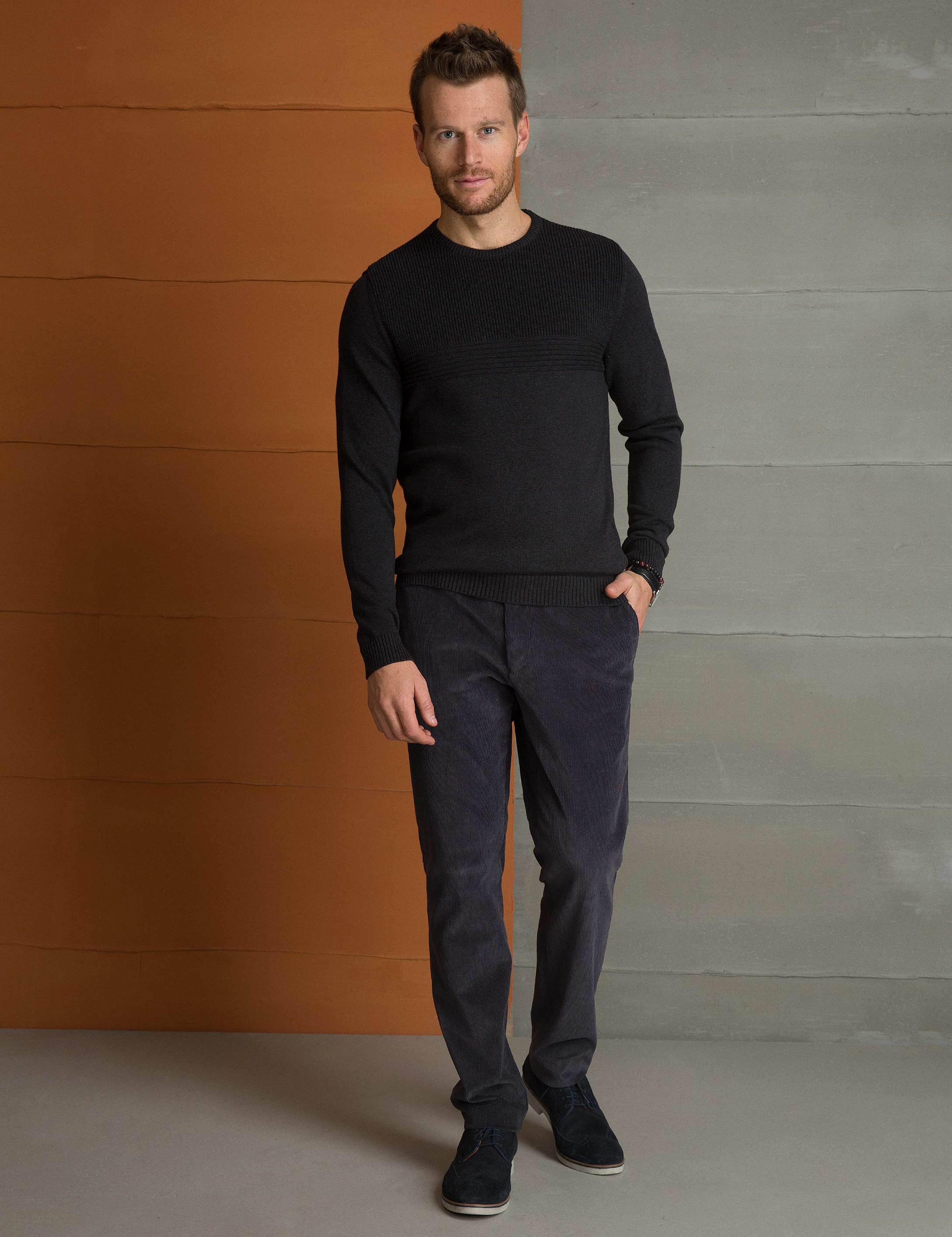 Füme Slim Fit Triko Kazak - Image 1