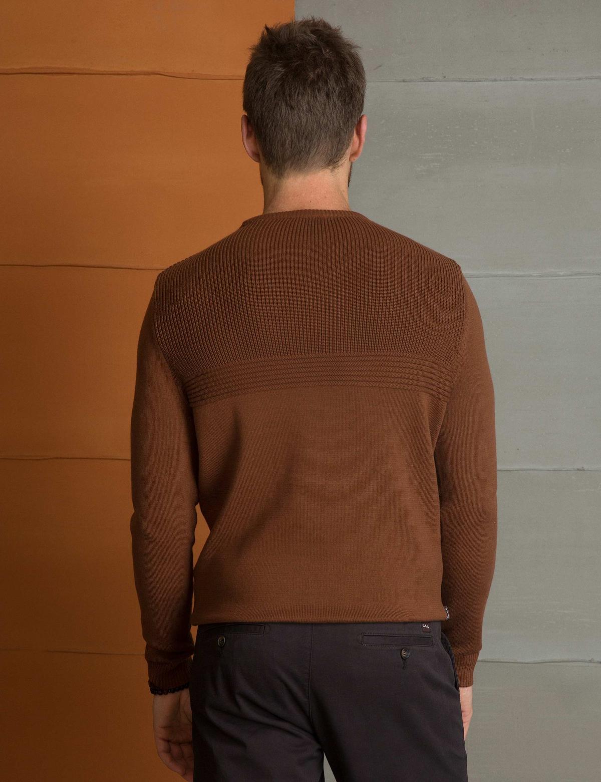 Turuncu Slim Fit Triko Kazak - 50193352043