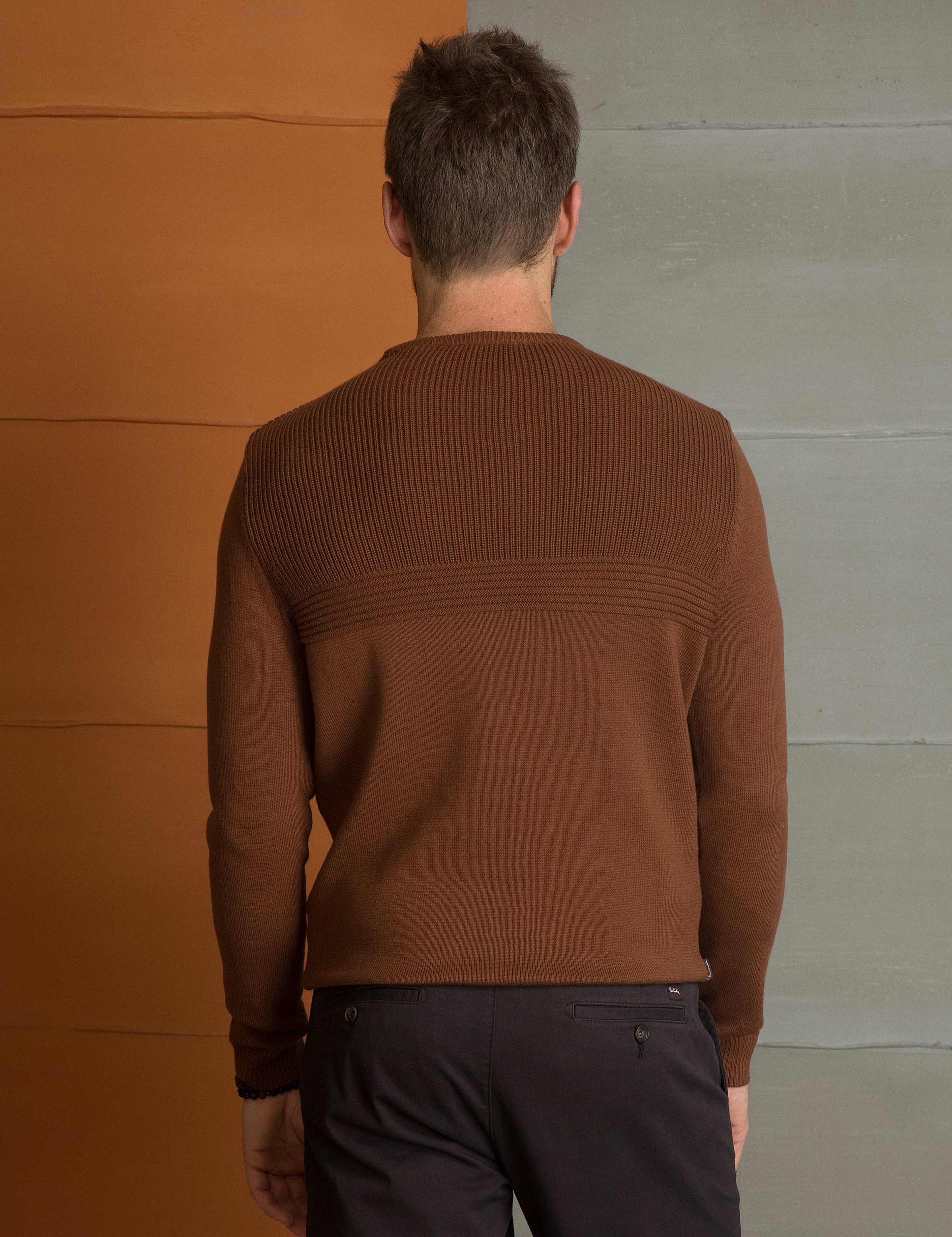 Turuncu Slim Fit Triko Kazak - Image 4