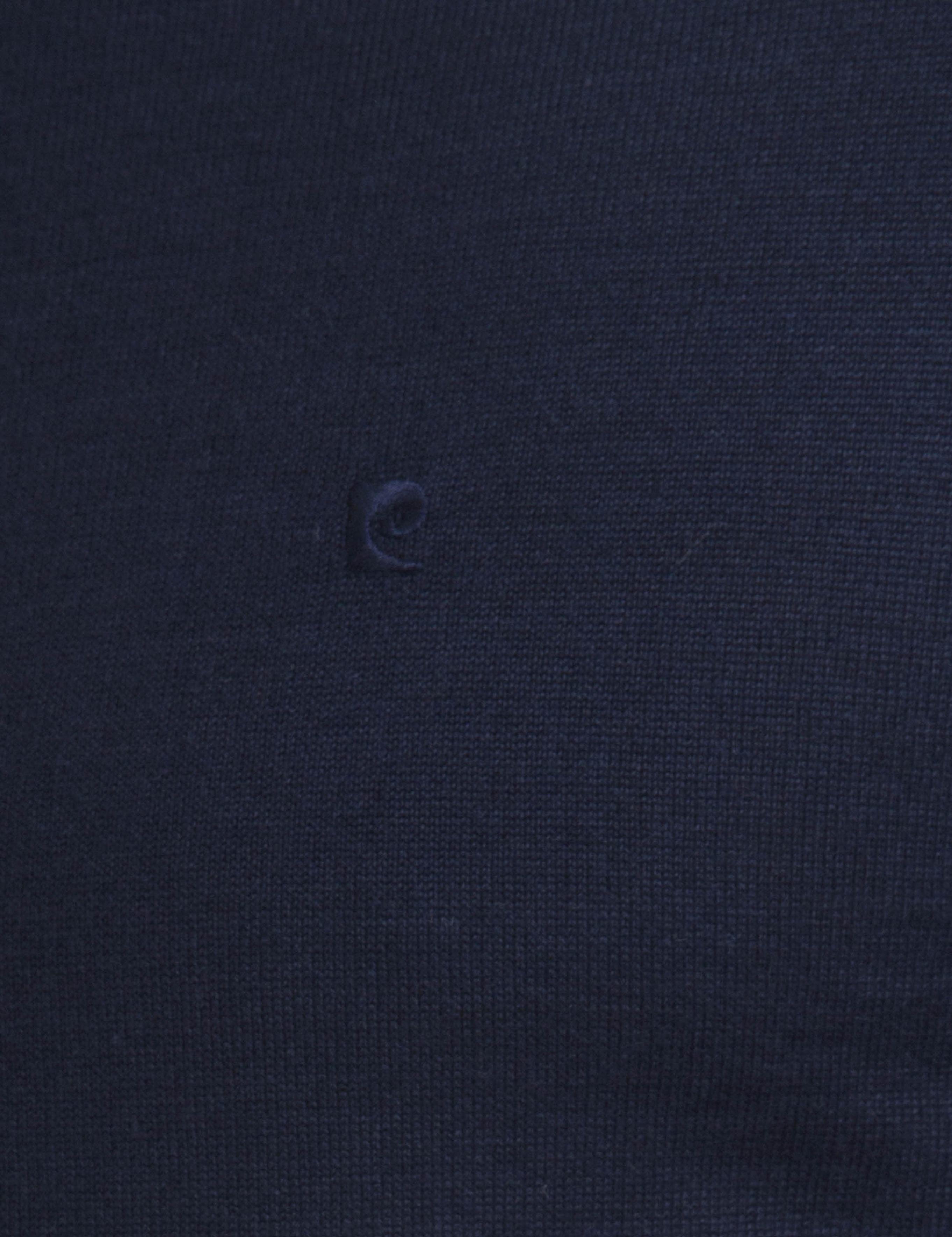 Lacivert Slim Fit Bisiklet Yaka Basic Triko Kazak