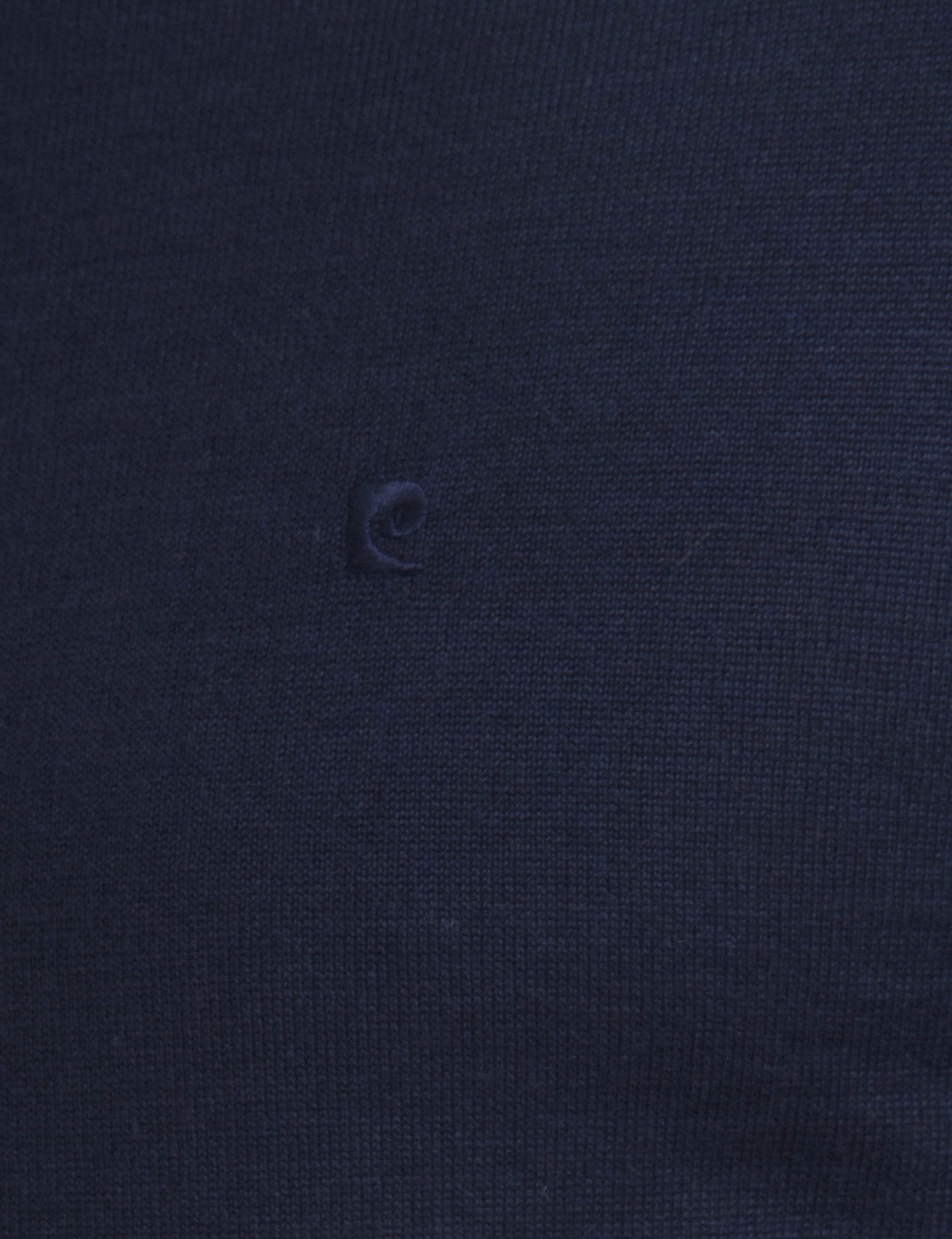 Lacivert Slim Fit Bisiklet Yaka Basic Triko Kazak