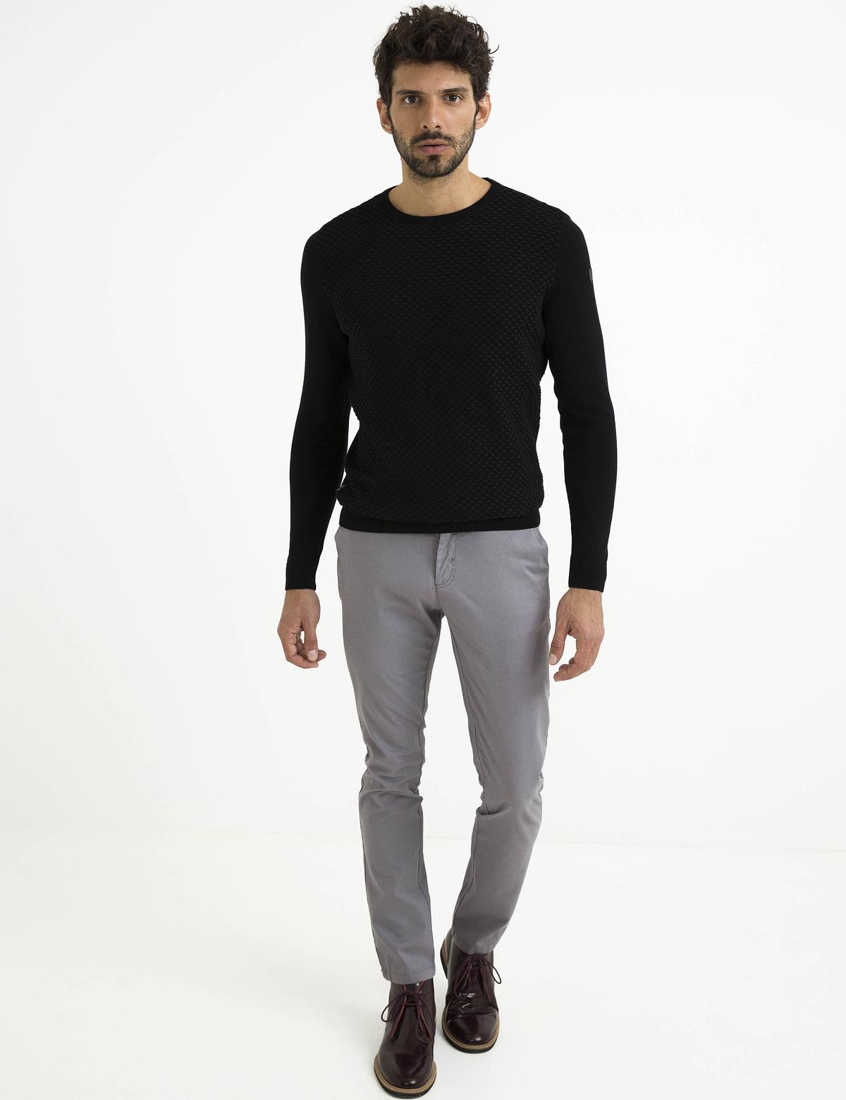 Siyah Slim Fit Triko Kazak