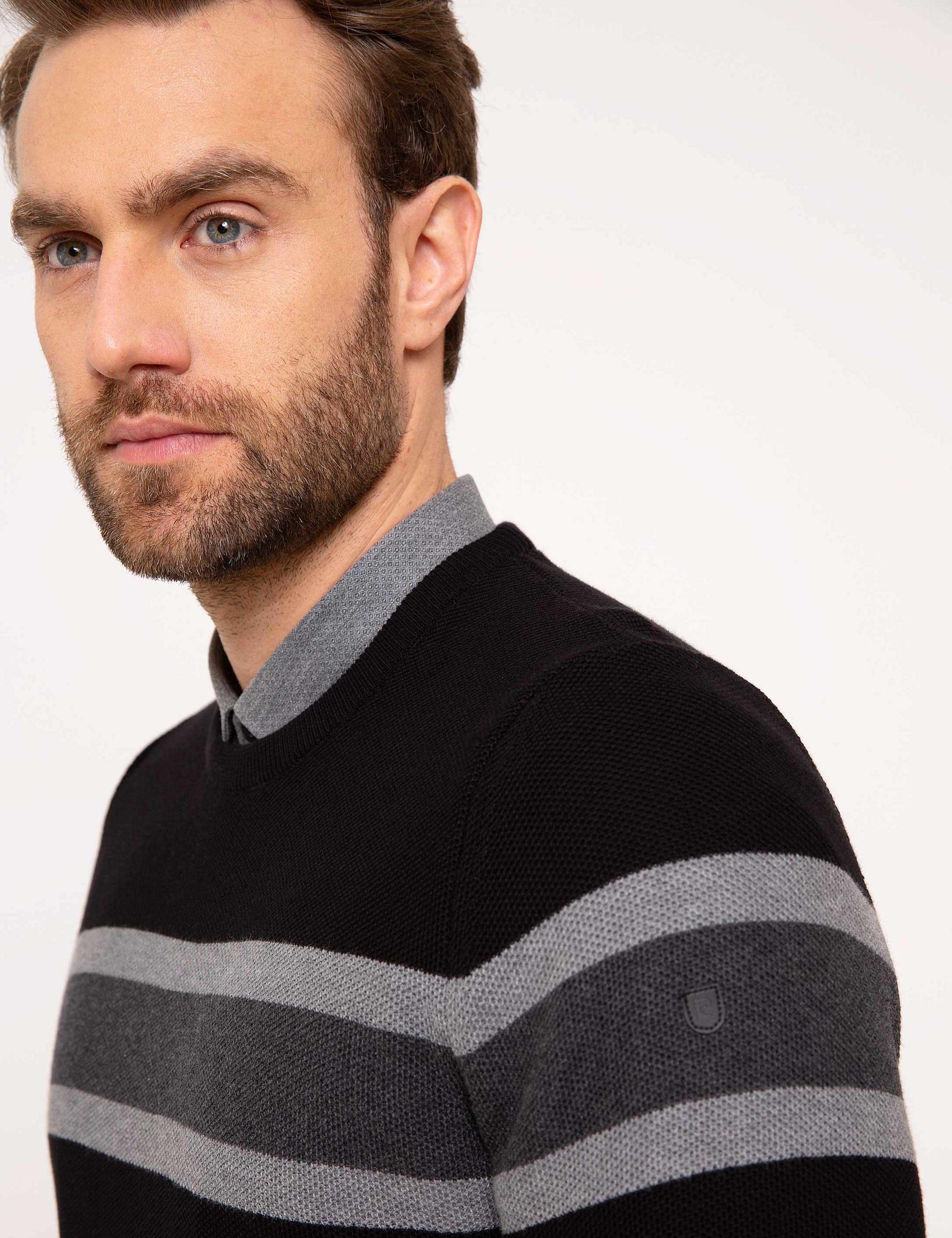 Siyah Slim Fit Kazak