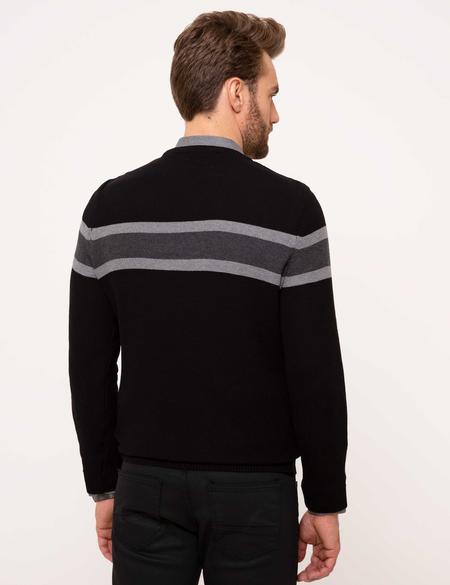 Siyah Slim Fit Kazak - 50208708006