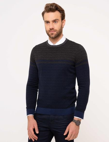 Lacivert Slim Fit Kazak - 50208709007