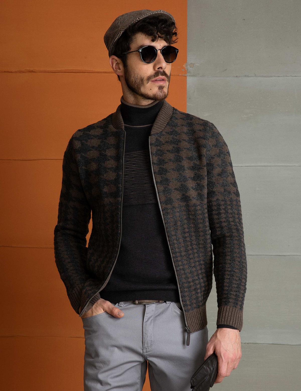 Vizon Slim Fit Triko Hırka - 50193347044