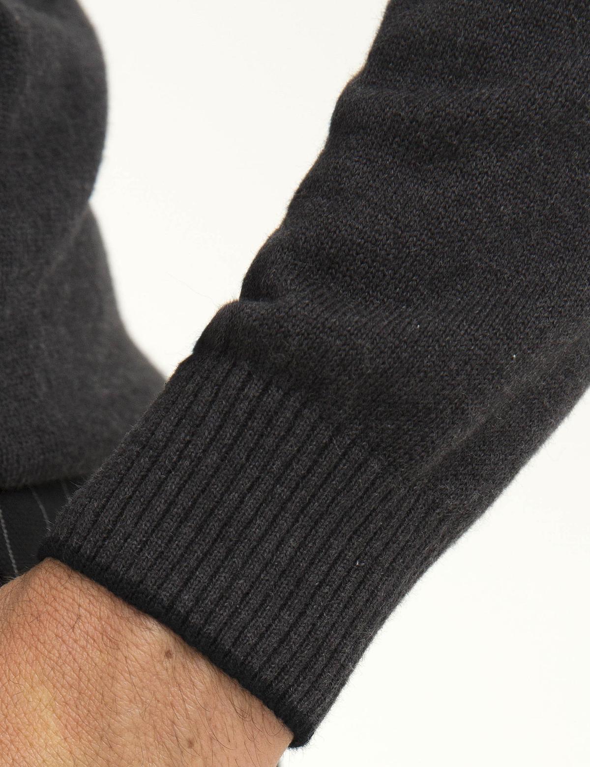 Antrasit Melanj Slim Fit Basic Kazak - 50194202073