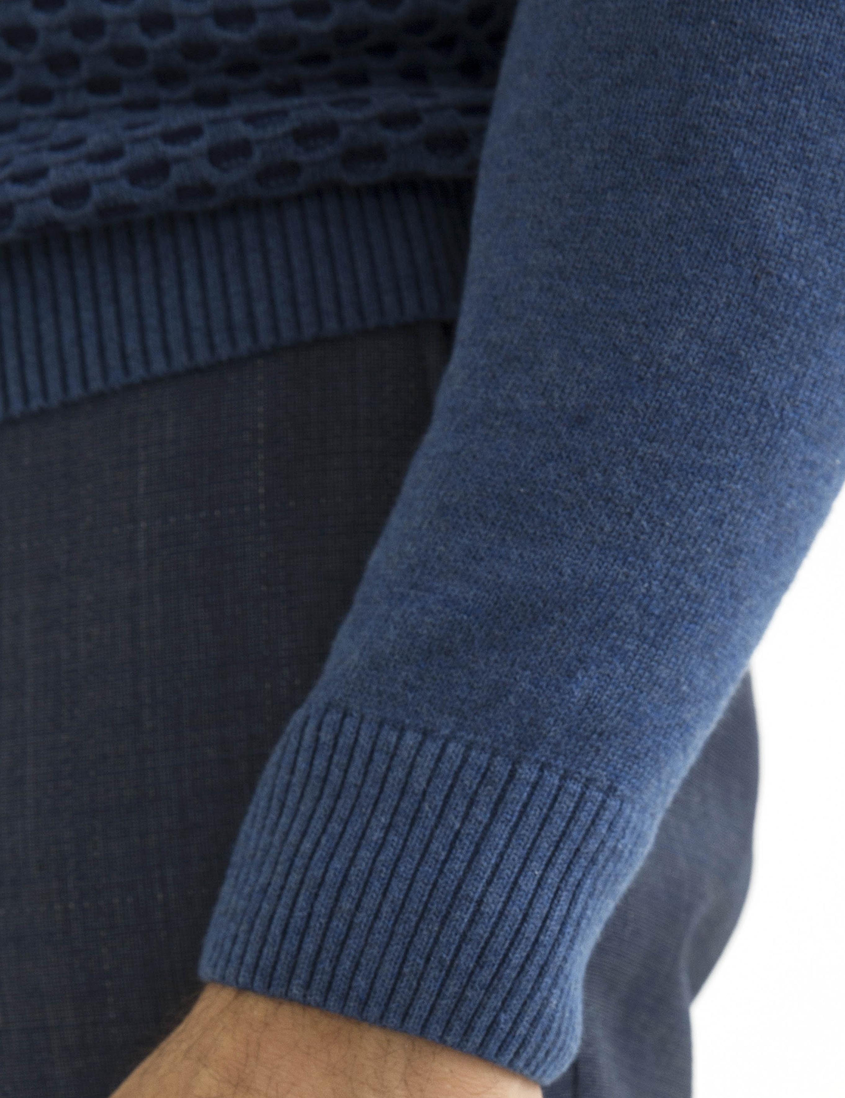 İndigo Mavi Slim Fit Triko Kazak