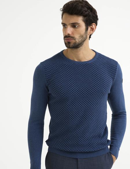 İndigo Mavi Slim Fit Triko Kazak - 50195744047