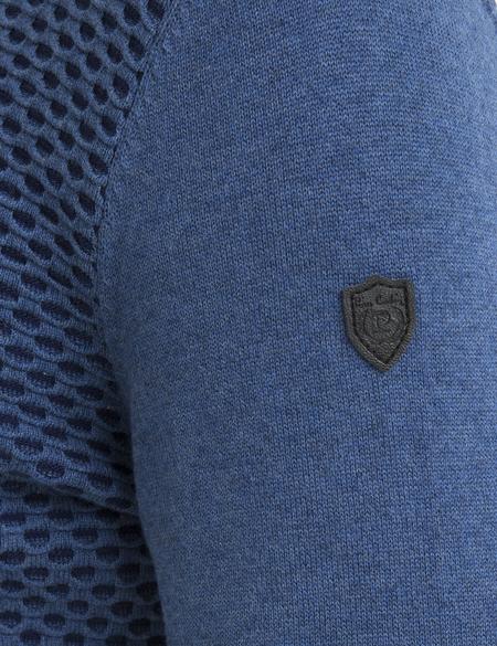 İndigo Mavi Slim Fit Triko Kazak - 50195744047