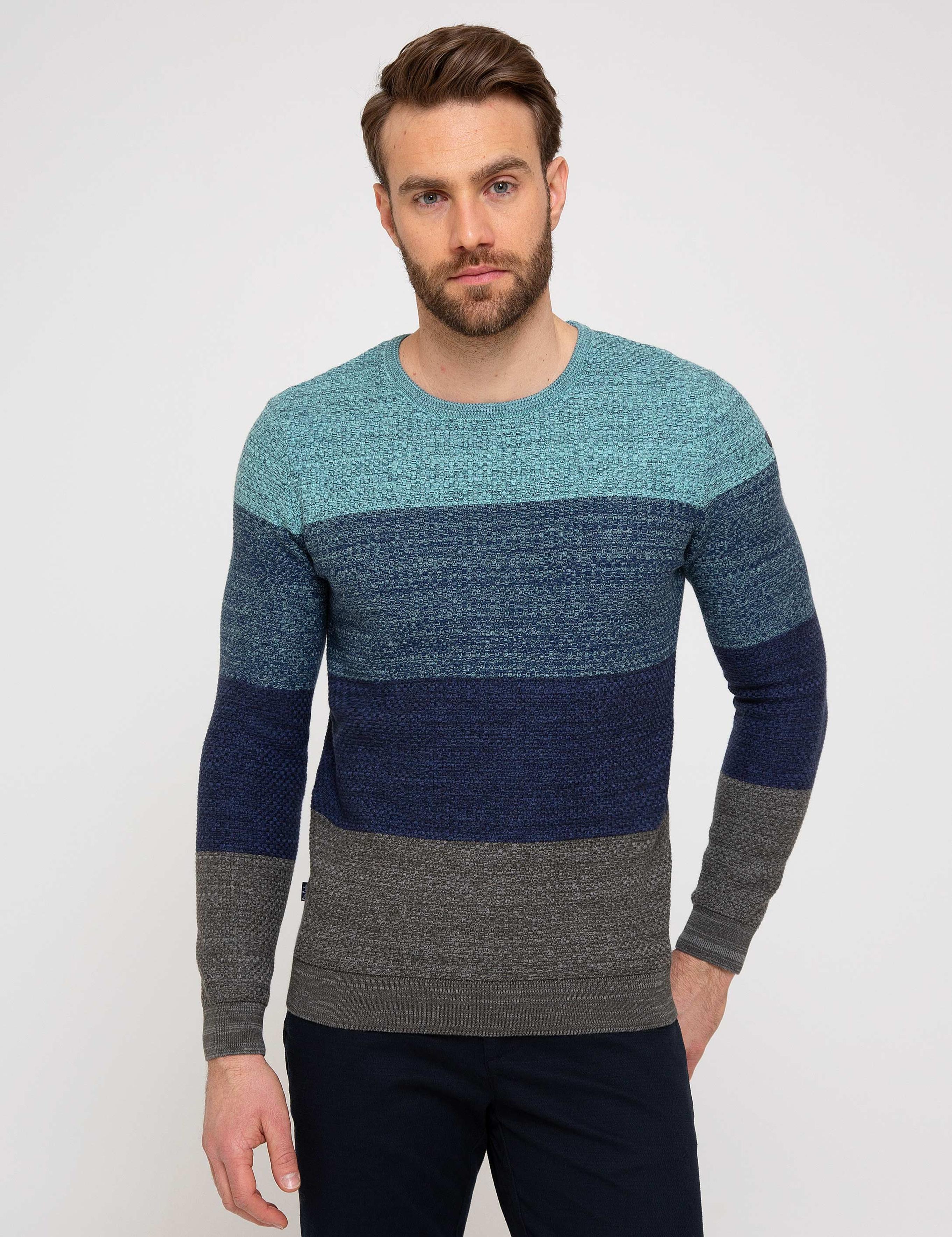 Lacivert Slim Fit Triko Kazak