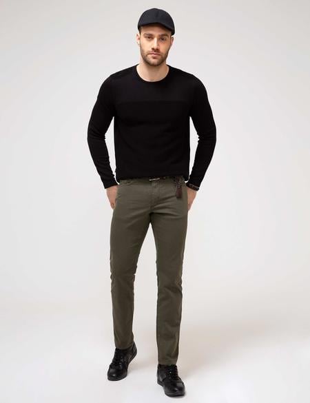 Siyah Slim Fit Triko Kazak - 50208706006