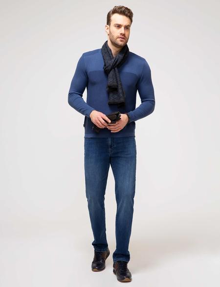 İndigo Mavi Slim Fit Triko Kazak - 50208706027