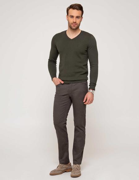 Haki Slim Fit Kazak - 50208707021