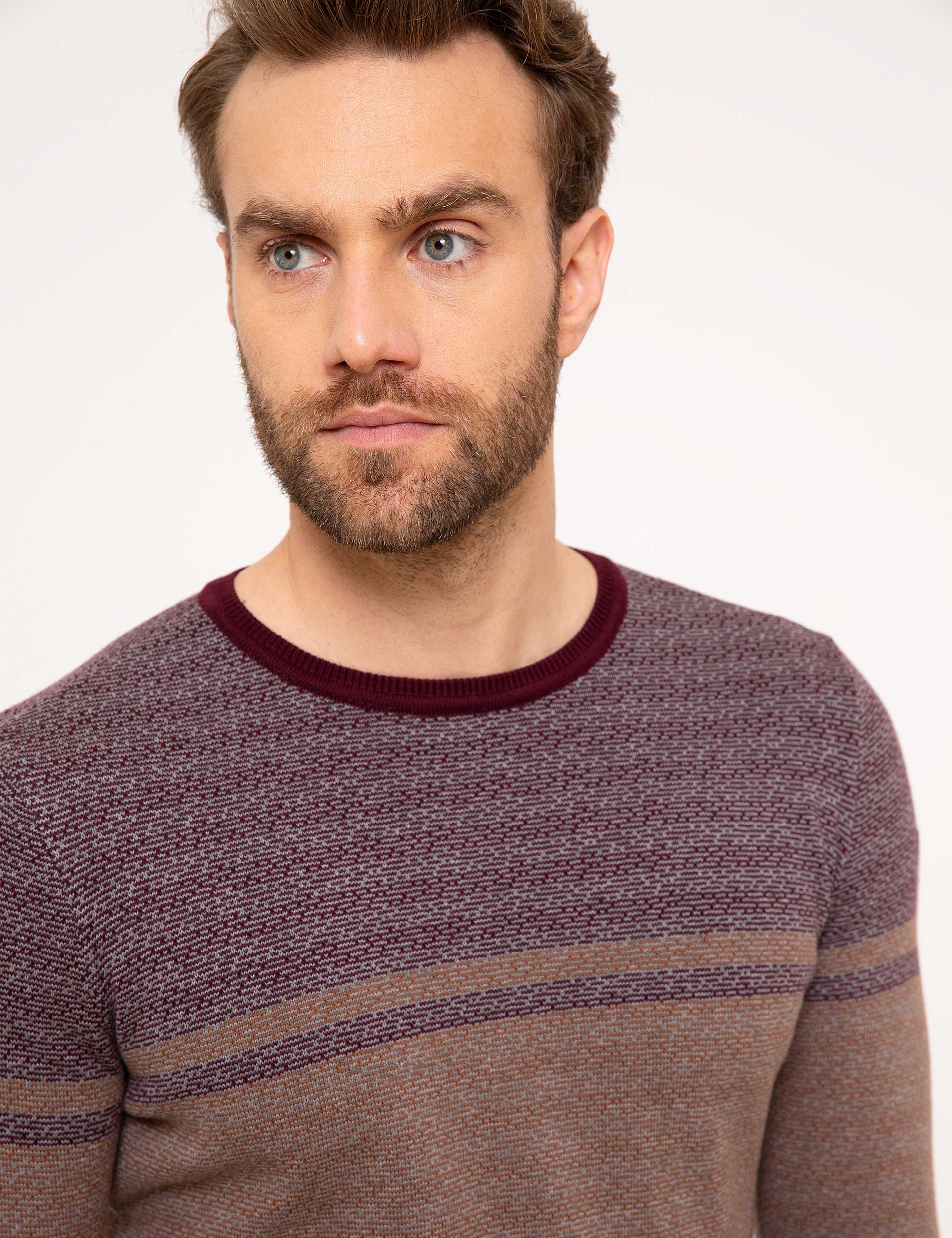 Turuncu Slim Fit Triko Kazak - Image 2