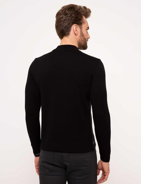 Siyah Slim Fit Triko Kazak - 50208710006