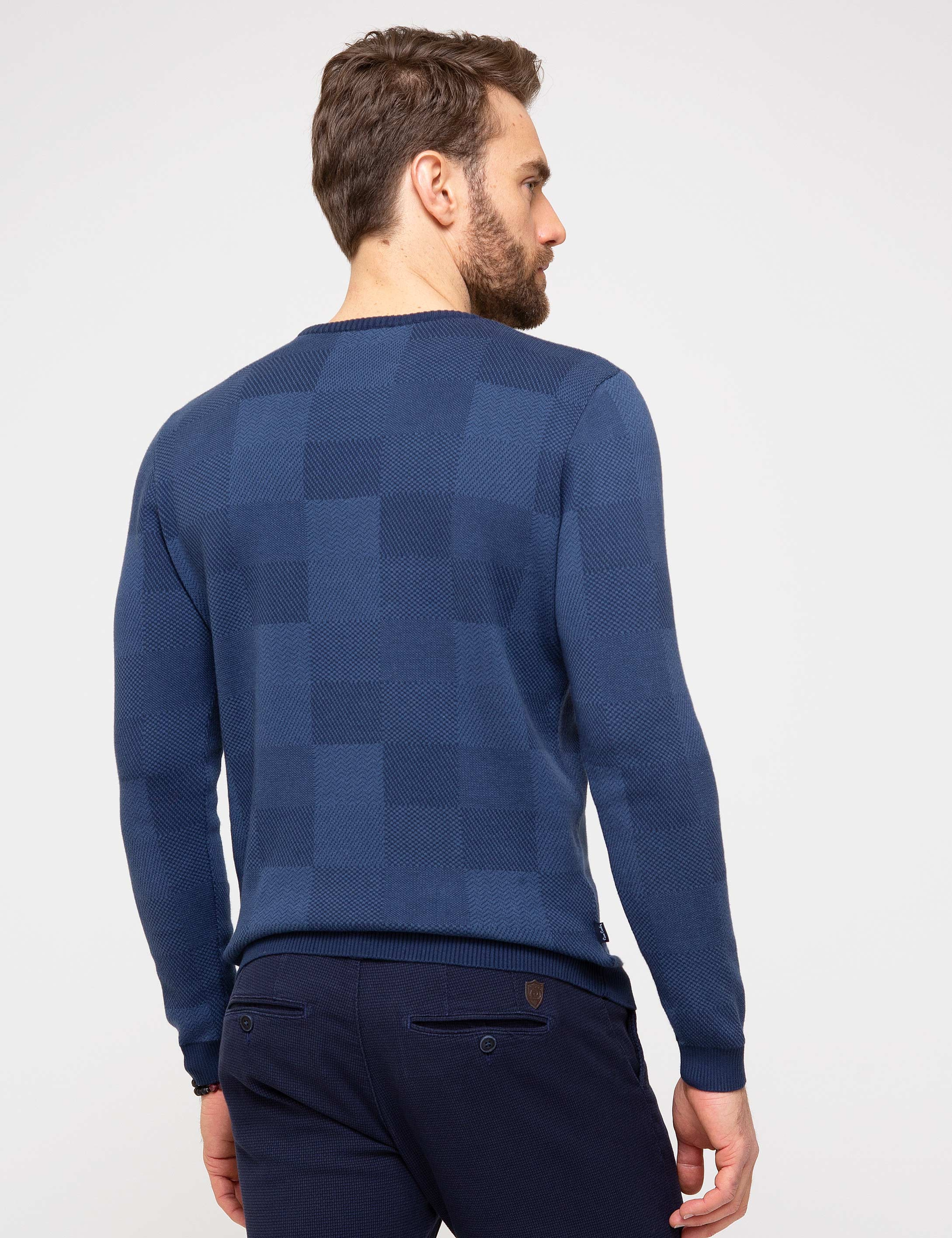 Lacivert Slim Fit Kazak - Image 4