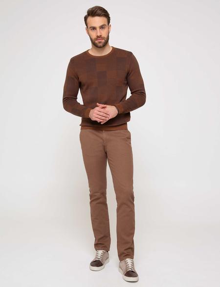 Turuncu Slim Fit Triko Kazak - 50208724026