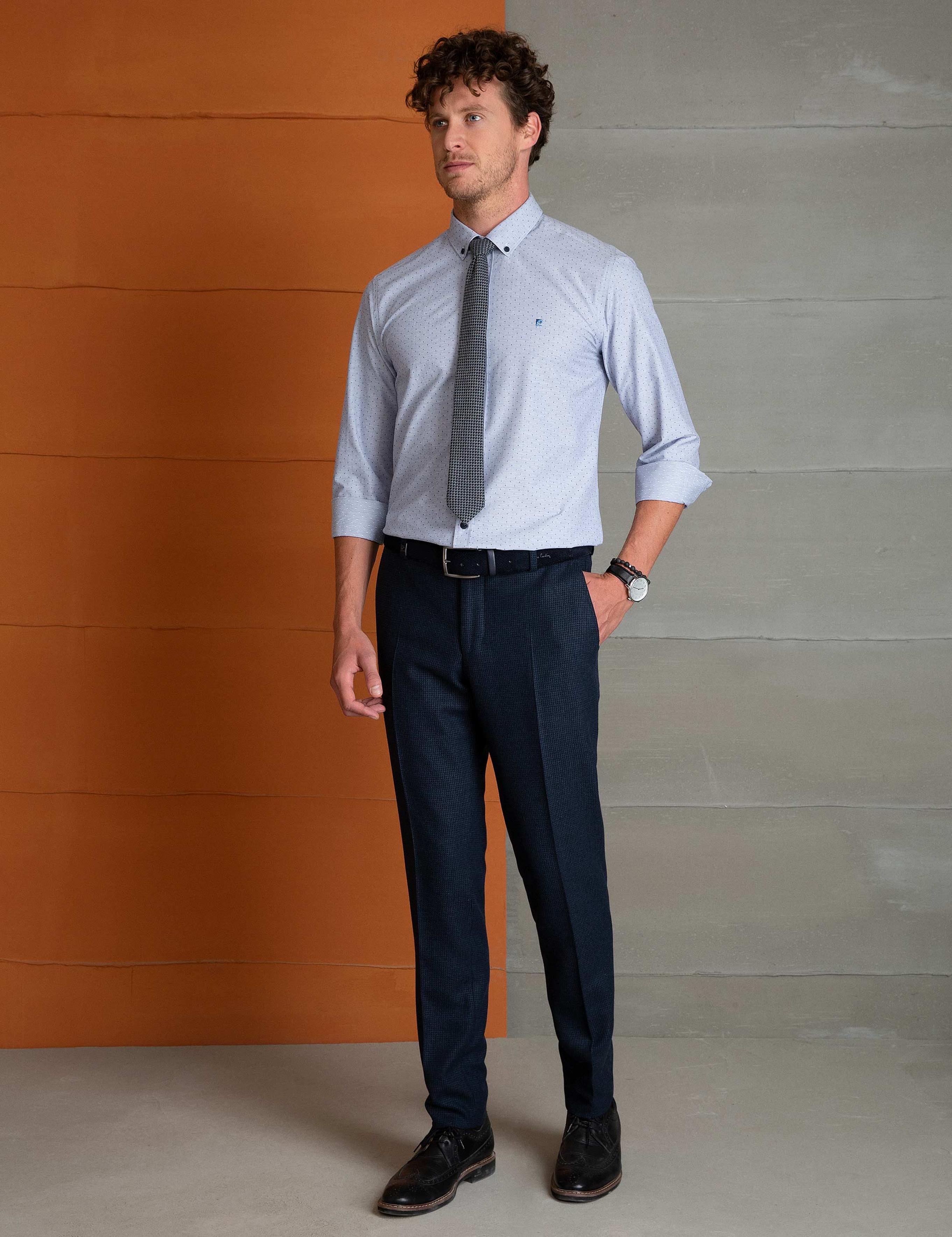 Lacivert Ex. Slim Fit Kumaş Pantolon