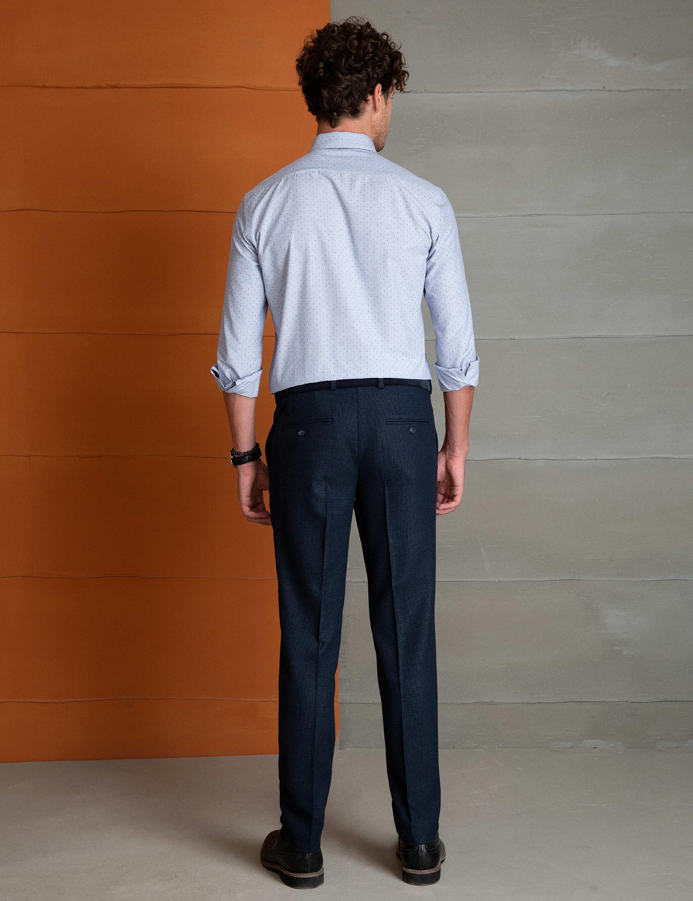 Lacivert Ex. Slim Fit Kumaş Pantolon