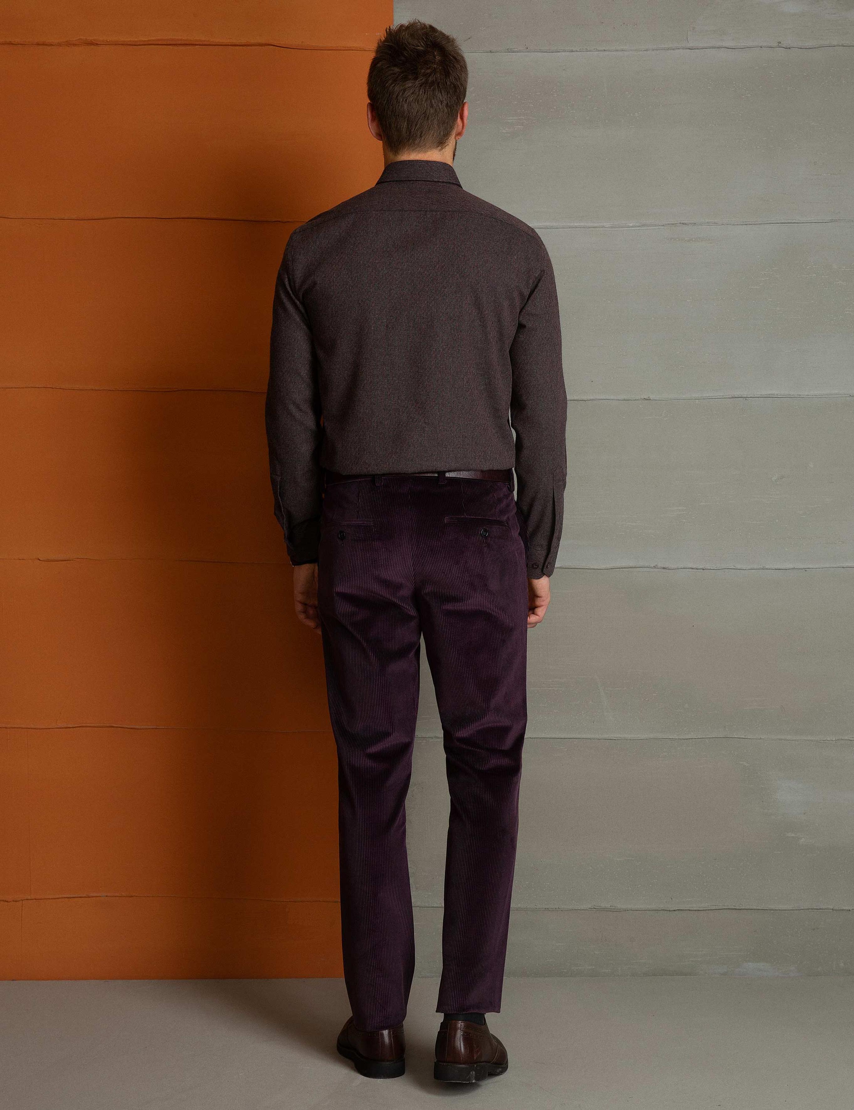 Bordo Slim Fit Pantolon