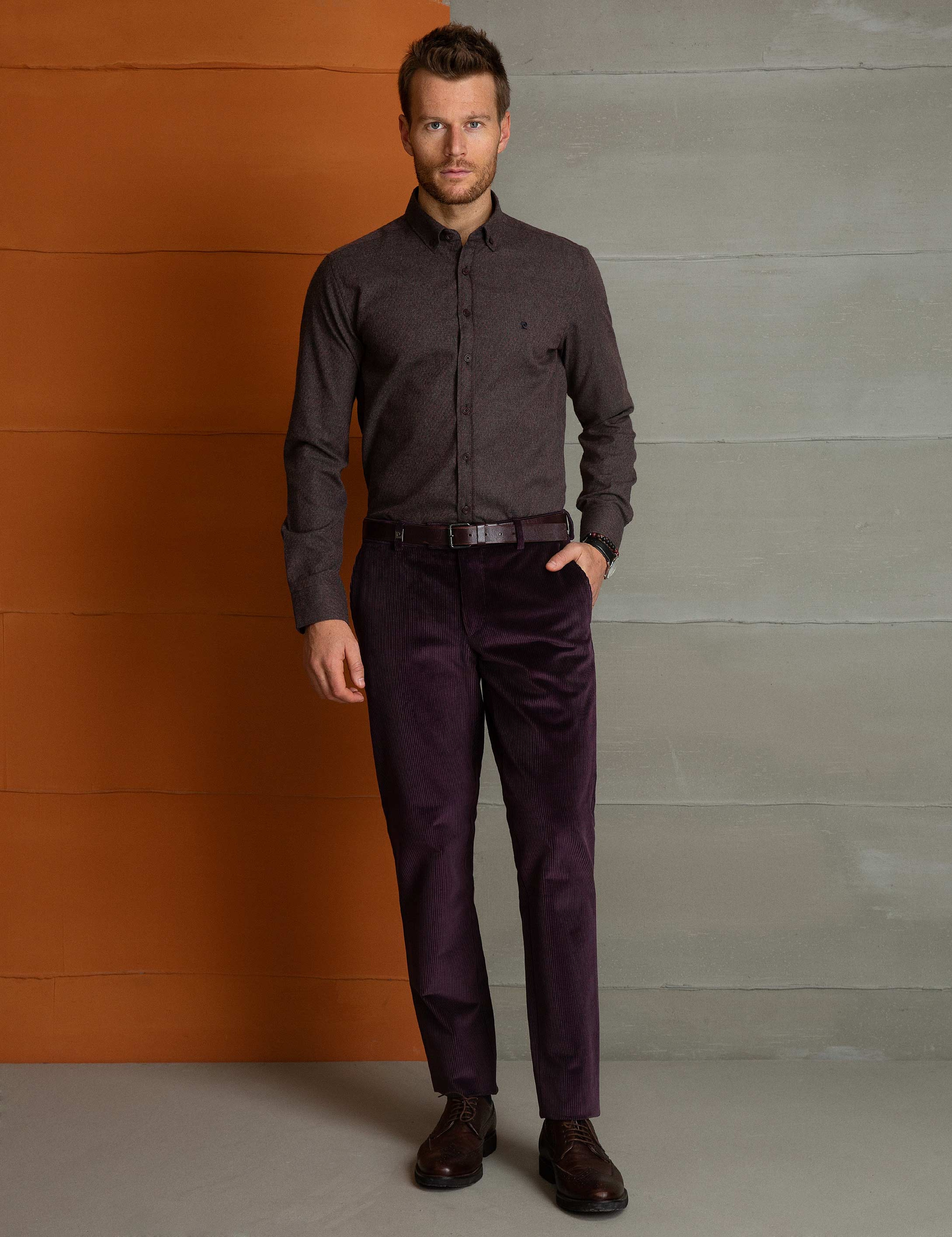 Bordo Slim Fit Pantolon - Image 2
