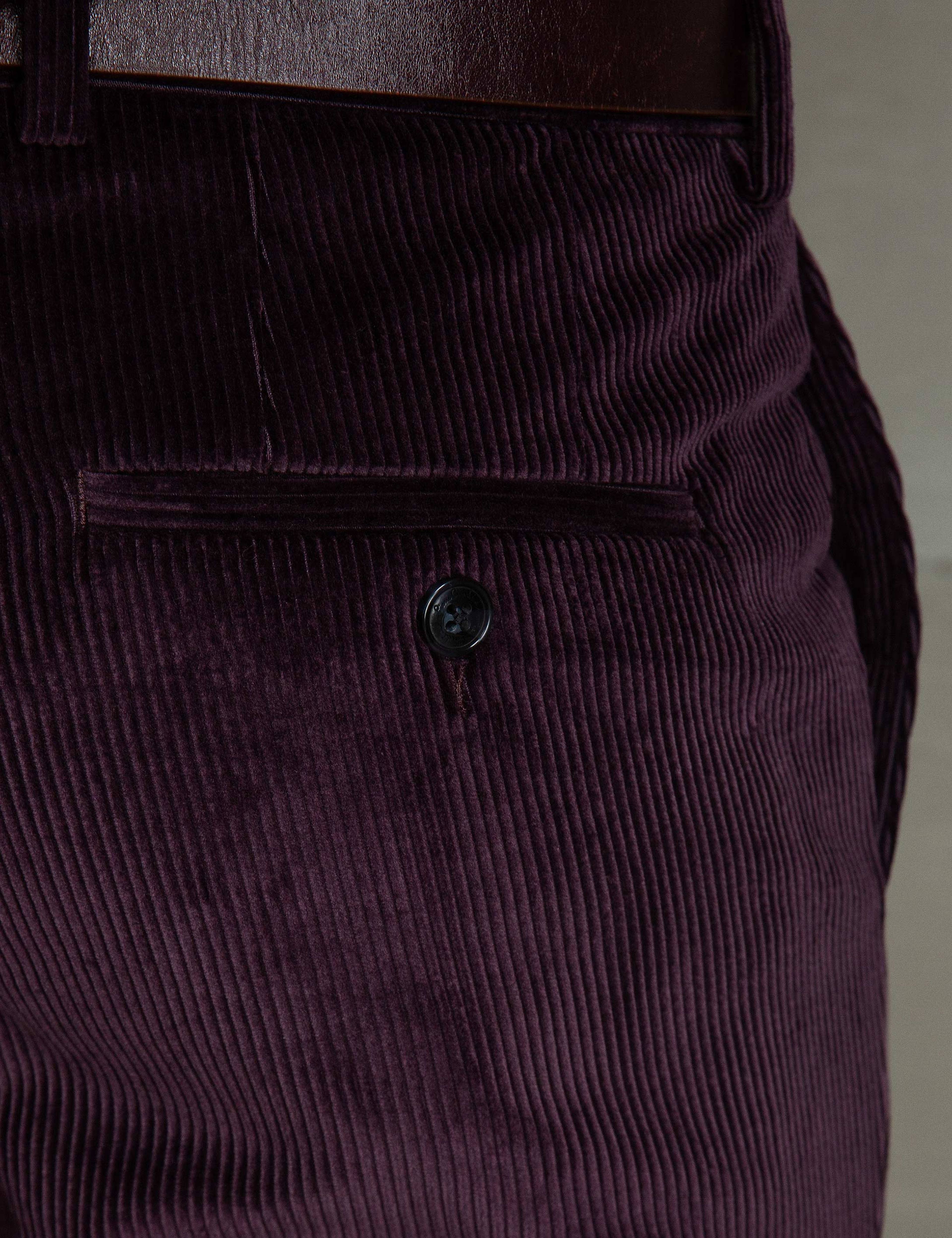 Bordo Slim Fit Pantolon