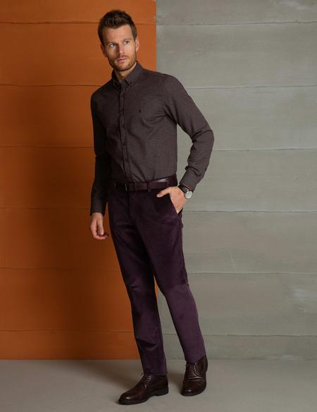 Bordo Slim Fit Pantolon - 50208526003