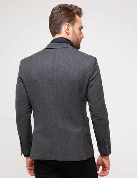 Gri Slim Fit Ceket - 50208893038