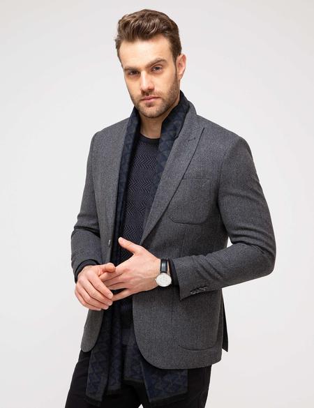 Gri Slim Fit Ceket - 50208893038