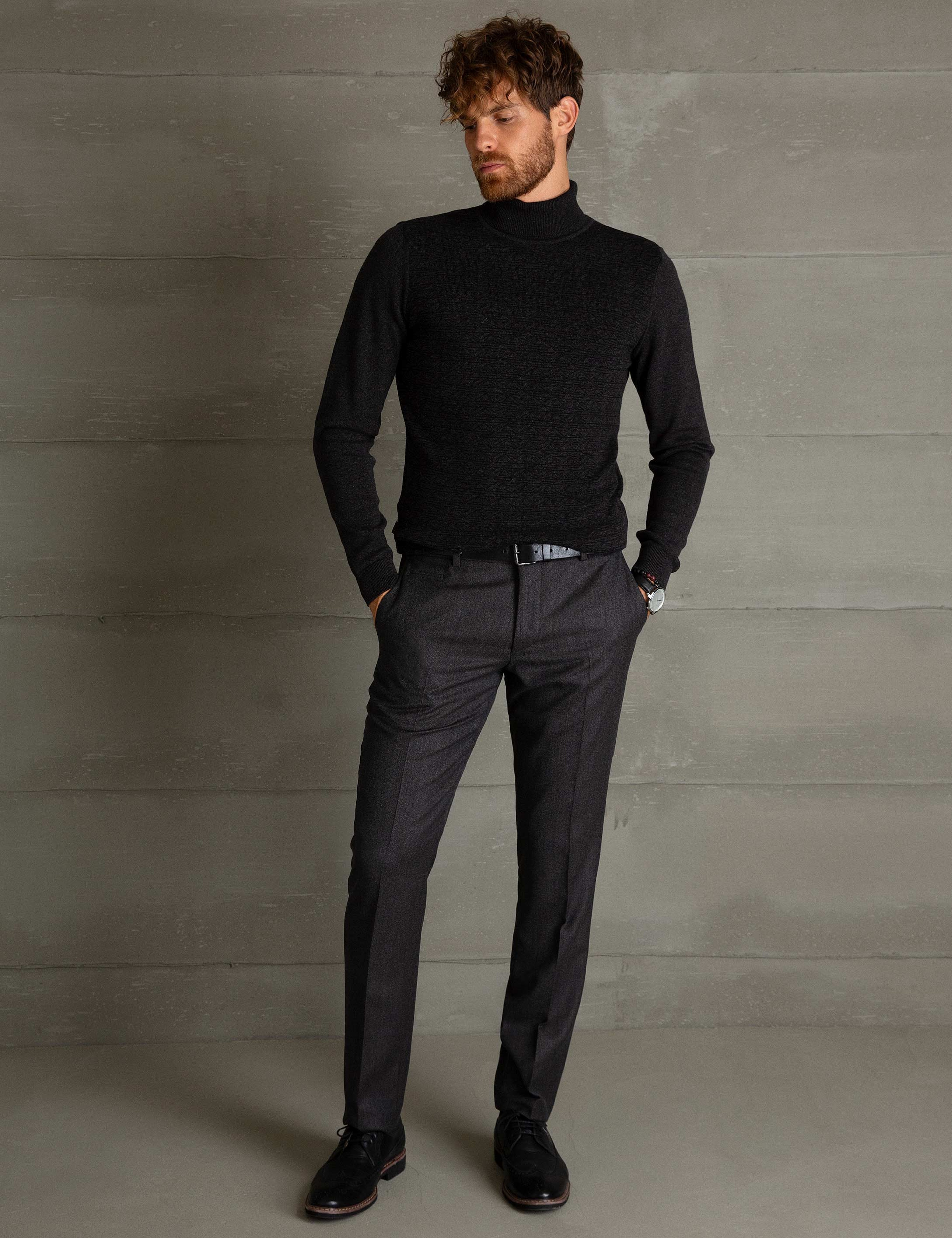 Antrasıt Slim Fit Pantolon - Image 1