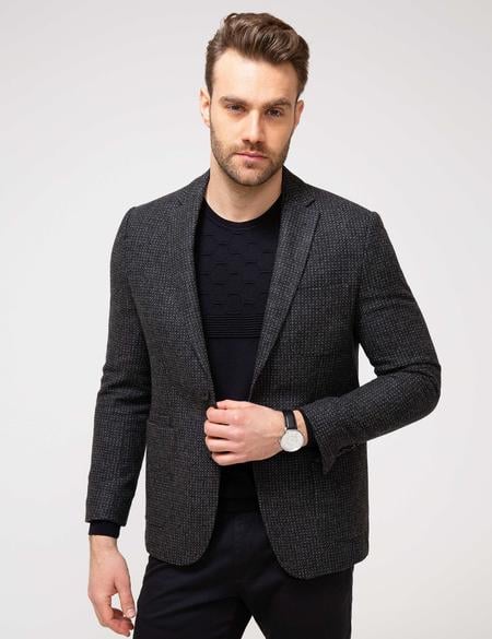 Antrasit Slim Fit Ceket - 50208884041