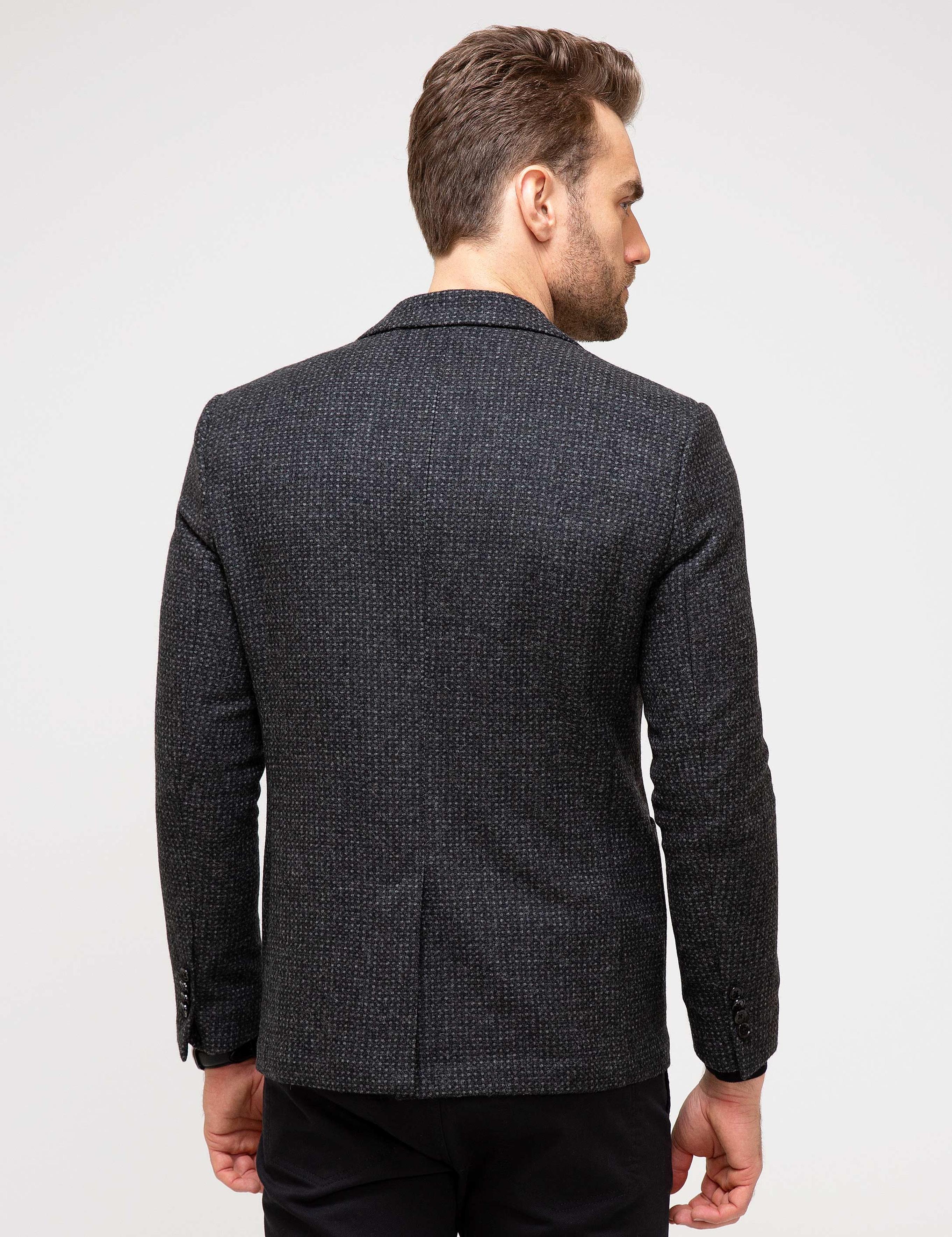 Antrasit Slim Fit Ceket