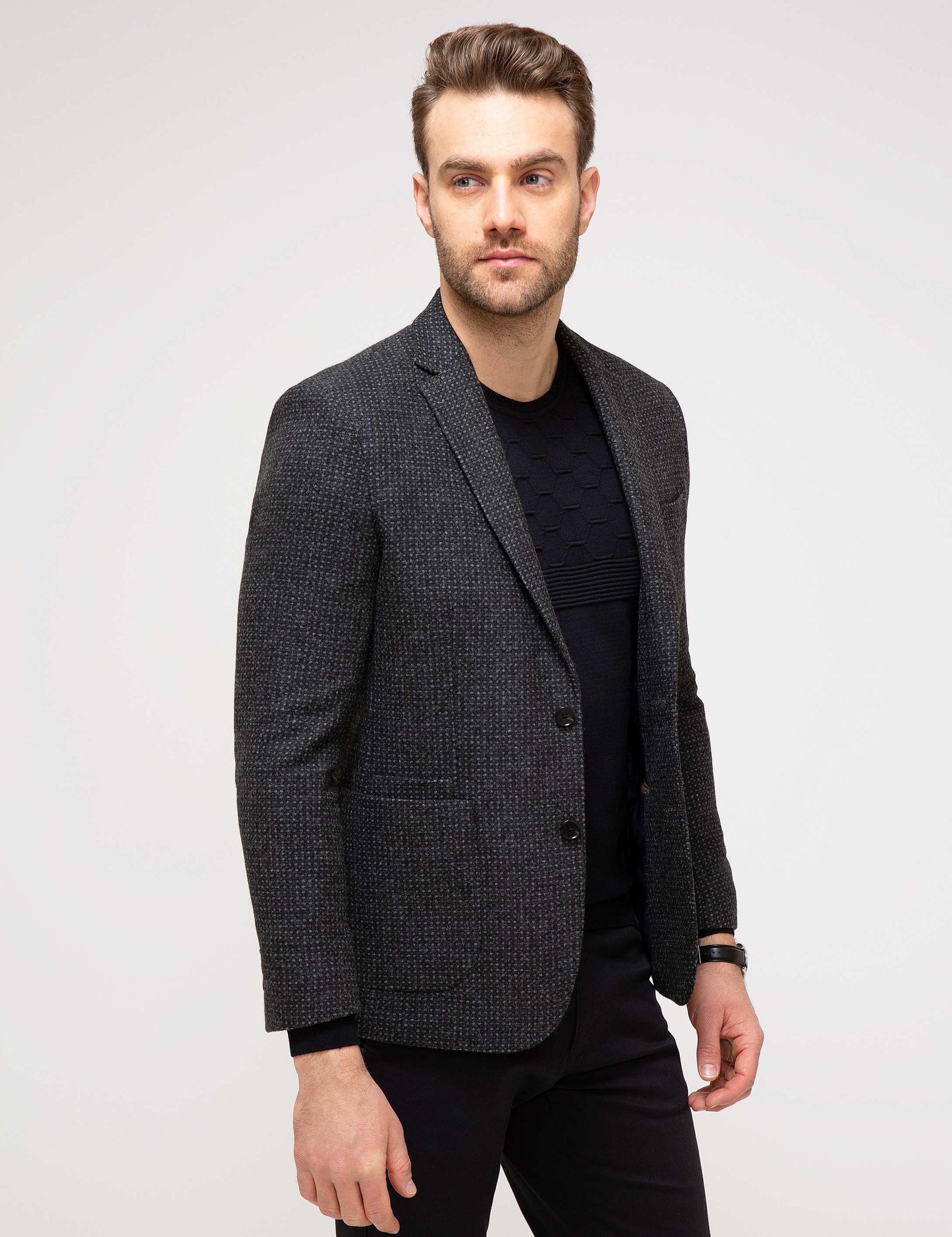 Antrasit Slim Fit Ceket