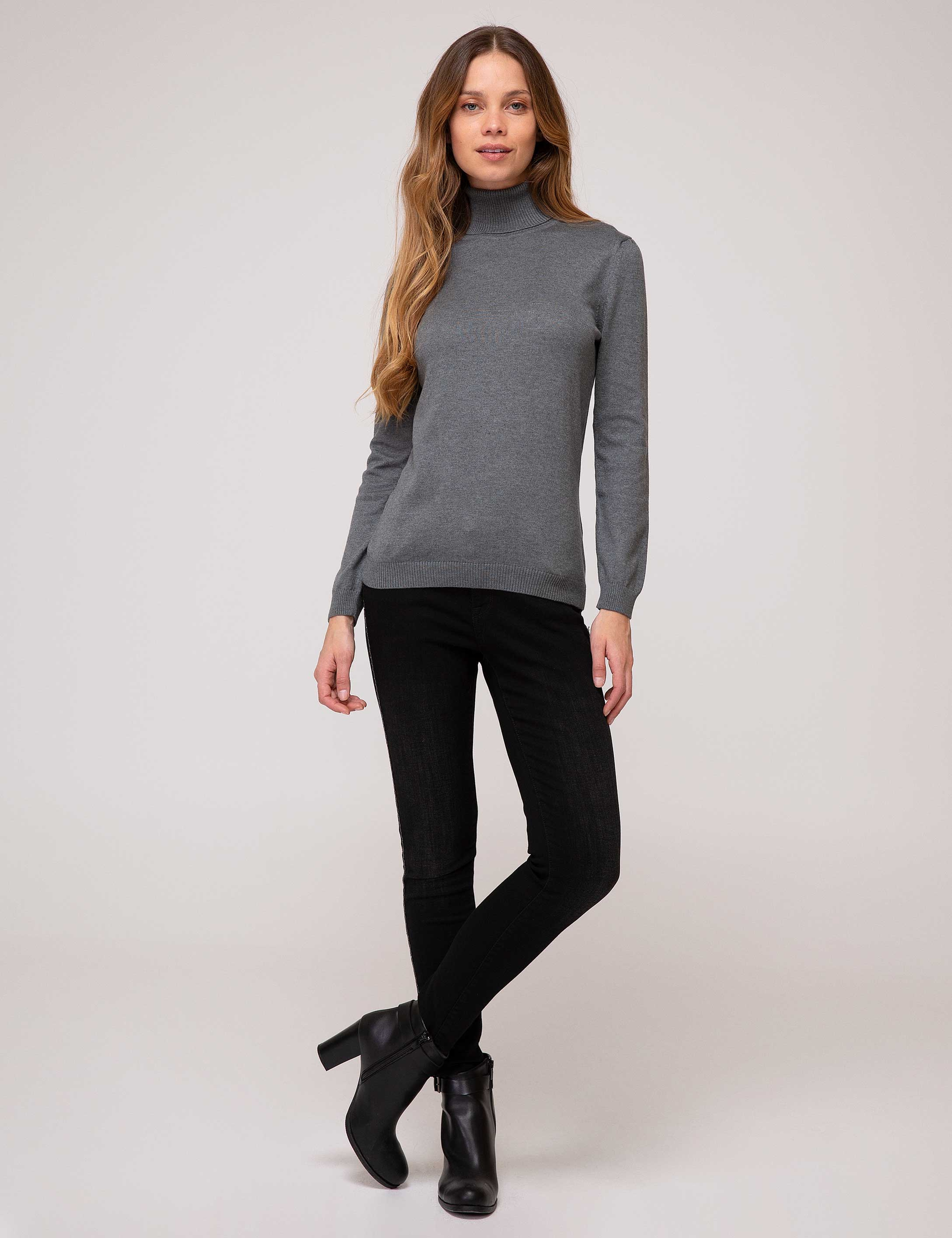Gri Slim Fit Kazak