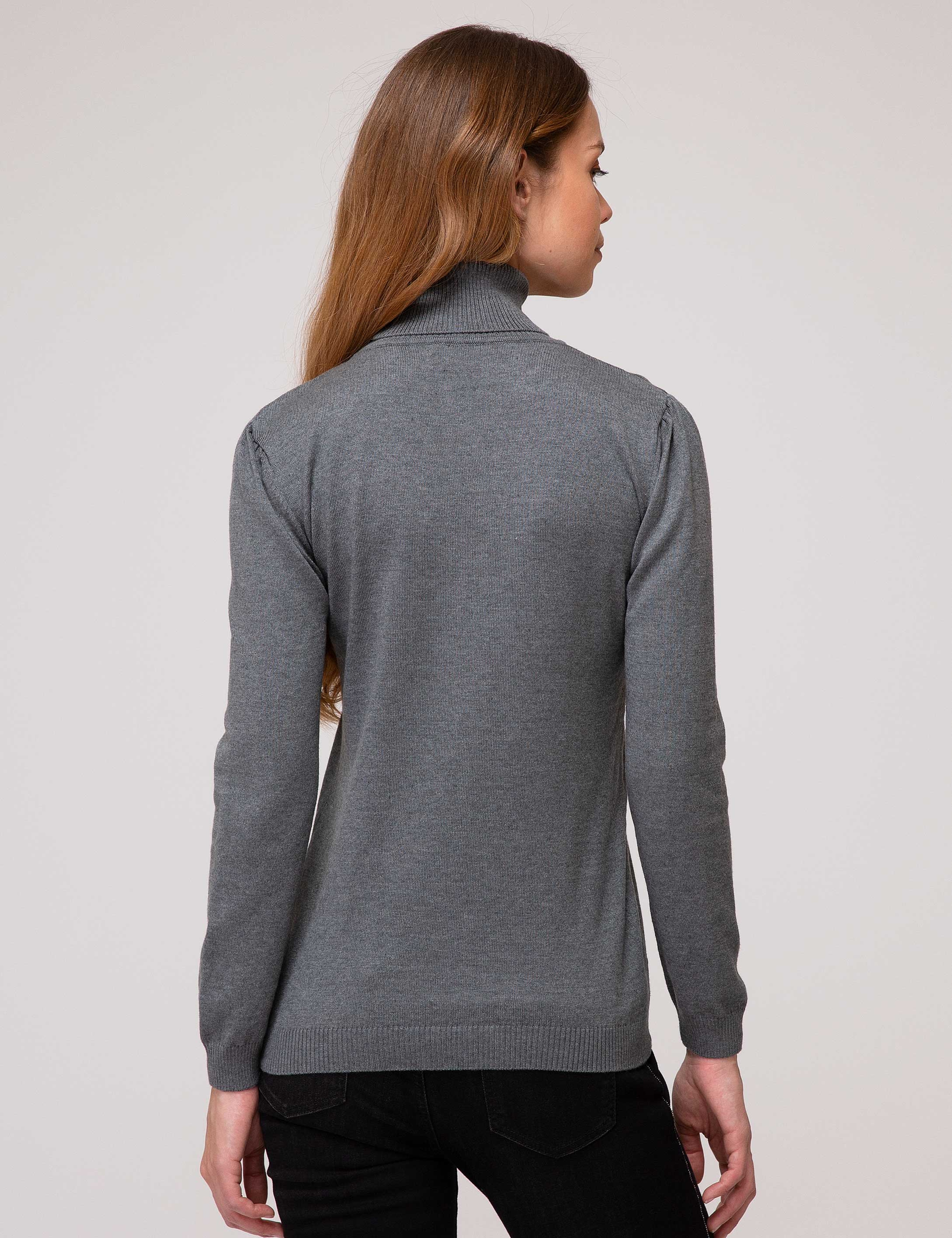 Gri Slim Fit Kazak - Image 4