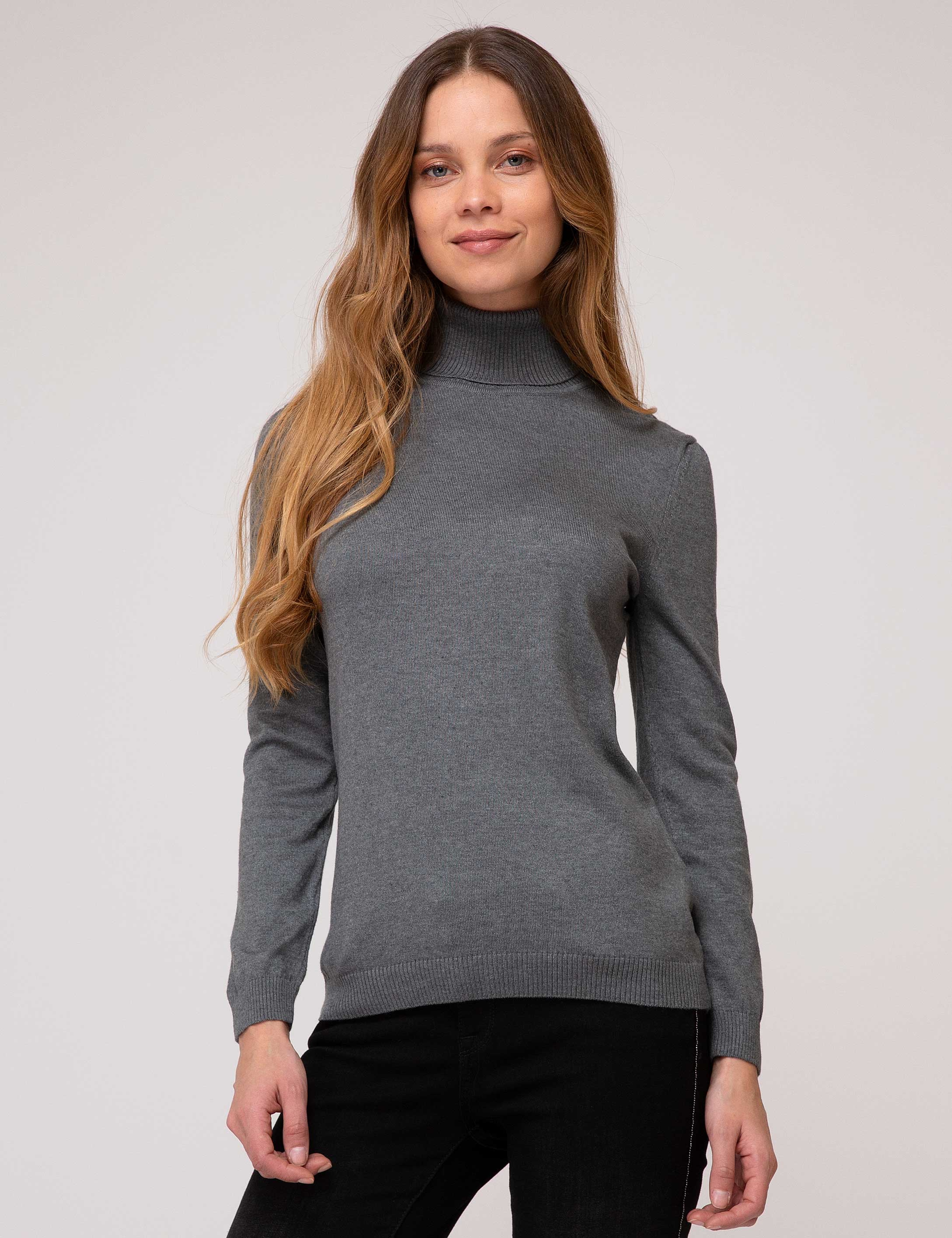 Gri Slim Fit Kazak