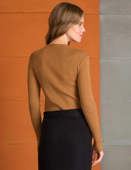 Kahverengi Triko Kazak - 50197414006