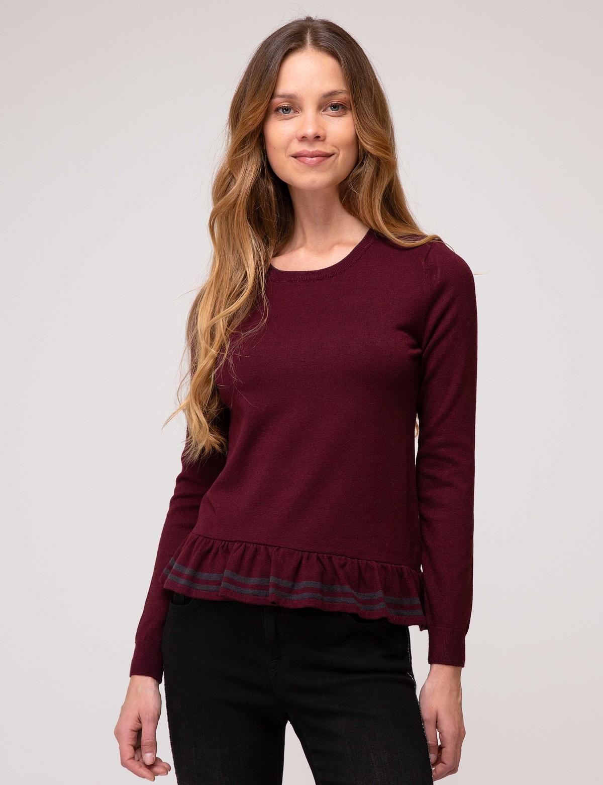 Bordo Slim Fit Kazak