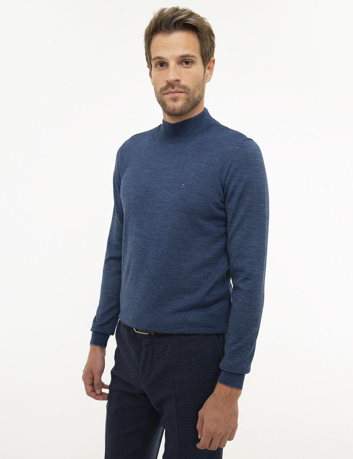 İndigo Slim Fit Basic Kazak - 50206758047