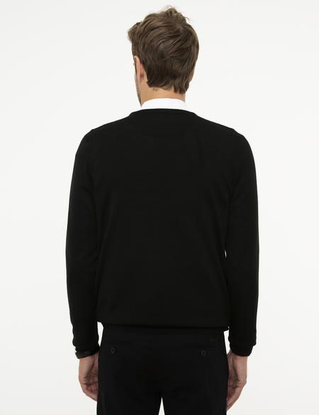 Siyah Slim Fit Basic Kazak - 50206762013