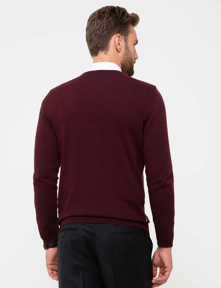 Bordo Slim Fit Basic Kazak - 50207445022