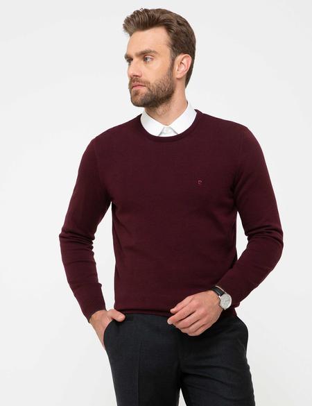 Bordo Slim Fit Basic Kazak - 50207445022