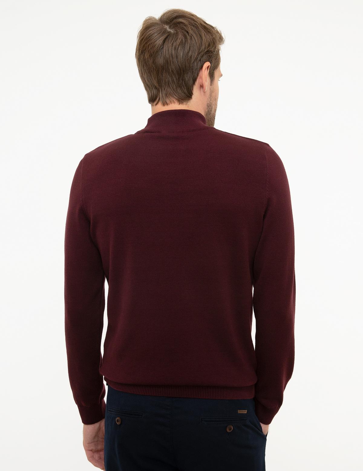 Bordo Slim Fit Basic Kazak - 50207508091