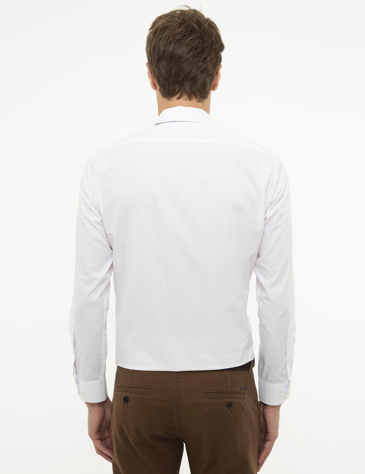 Beyaz Regular Fit Uzun Kollu Klasik Gömlek - 50207625019