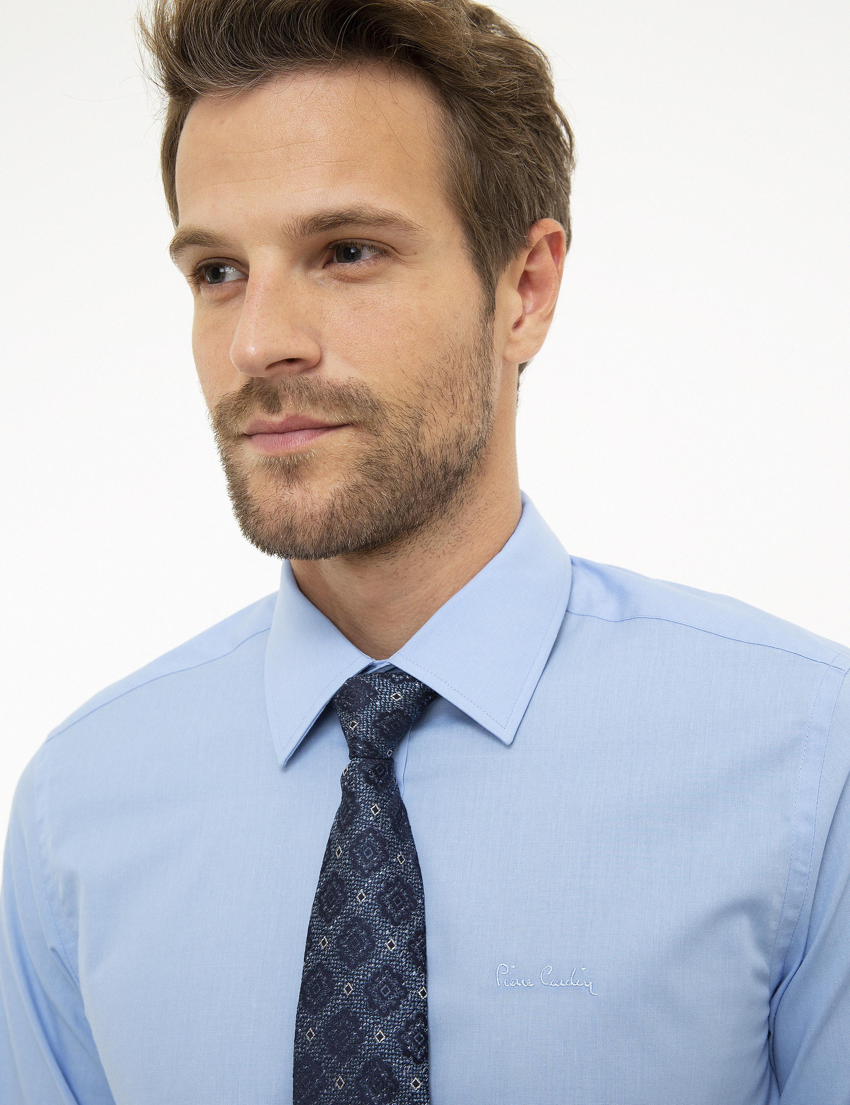 Mavi Slim Fit Uzun Kollu Klasik Gömlek