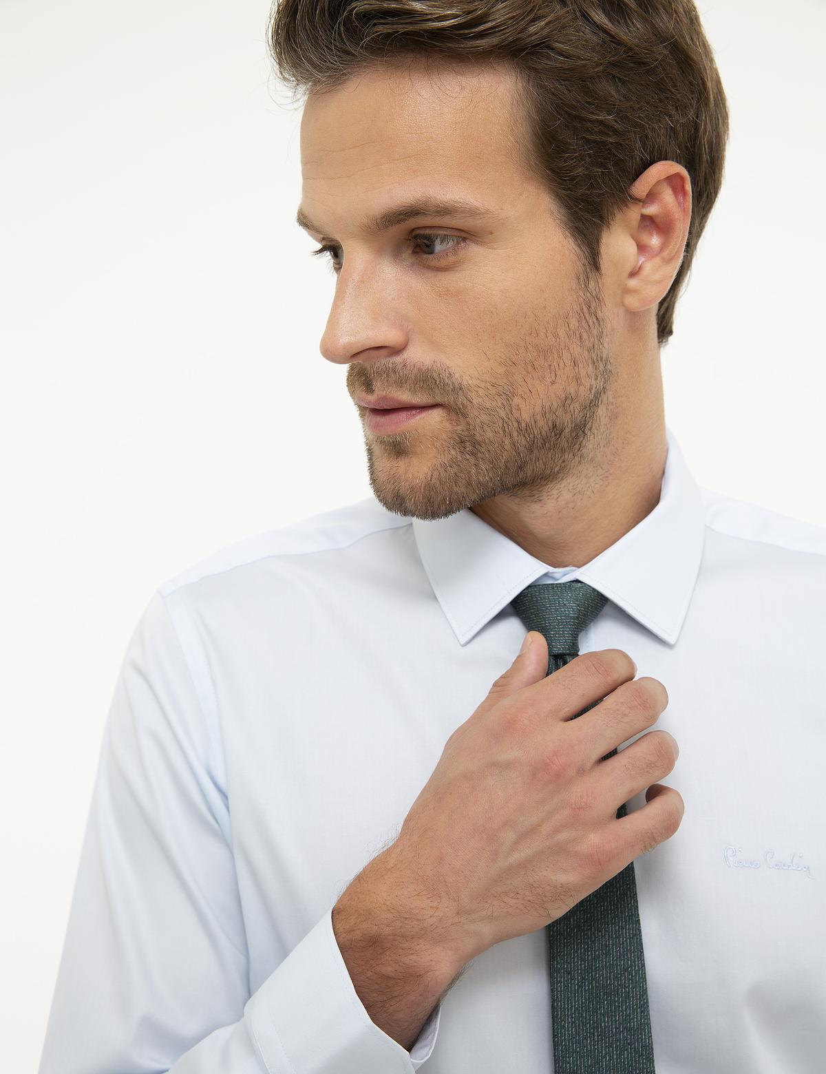 Açık Mavi Slim Fit Uzun Kollu Klasik Gömlek - 50207631006