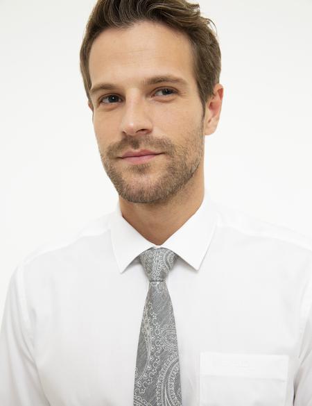 Beyaz Regular Fit Uzun Kollu Basic Gömlek - 50207634019